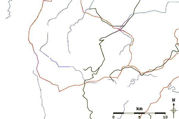 Roads and rivers around HohneKamm or Hohne Kamm