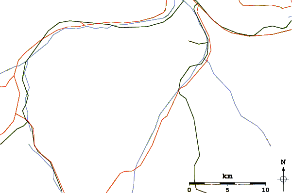 Roads and rivers around Hohniesen