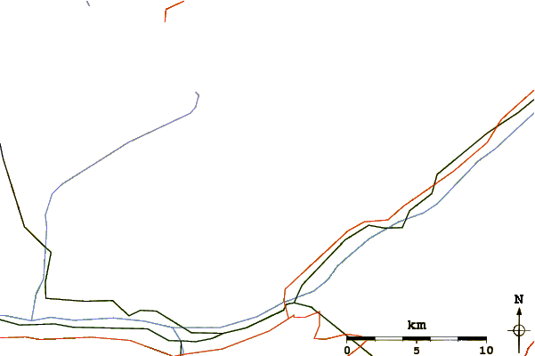 Roads and rivers around Hohstock