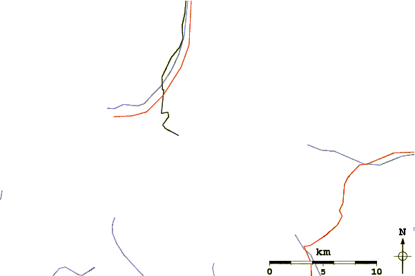 Roads and rivers around Hohtälli