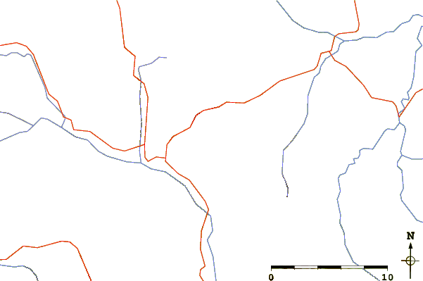 Roads and rivers around Hollebeke Mountain