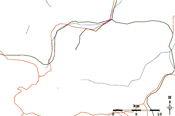 Roads and rivers around Höllentalspitzen