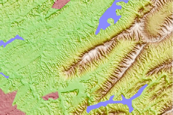 Surf breaks located close to Holston Mountain