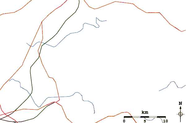 Roads and rivers around Holston Mountain