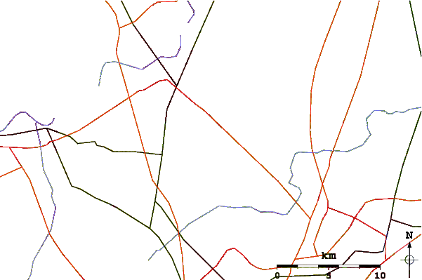 Roads and rivers around Holt Hill