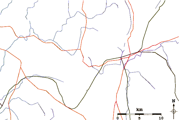 Roads and rivers around Holy Mount