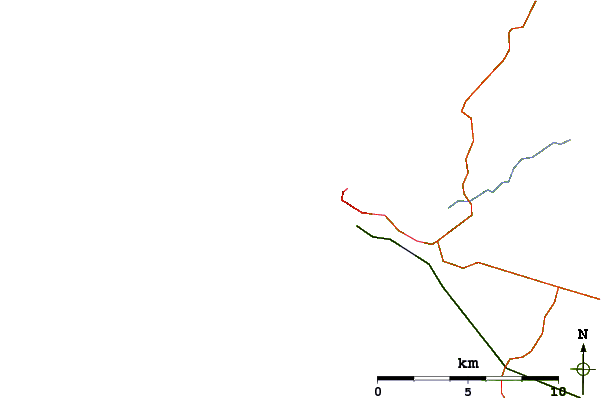 Roads and rivers around Holyhead Mountain