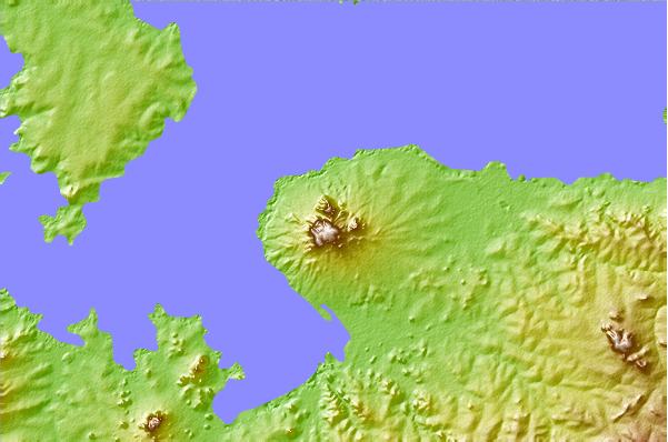 Surf breaks located close to Homa Mountain