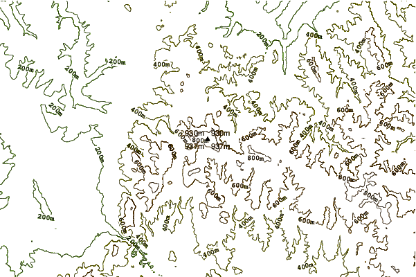 Mountain peaks around Homolje mountains