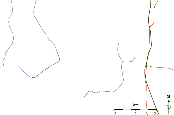 Roads and rivers around Honggeertu