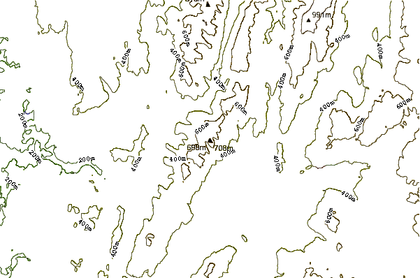 Mountain peaks around Honwee Mountain