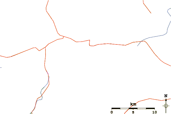 Roads and rivers around Hoodoo Butte