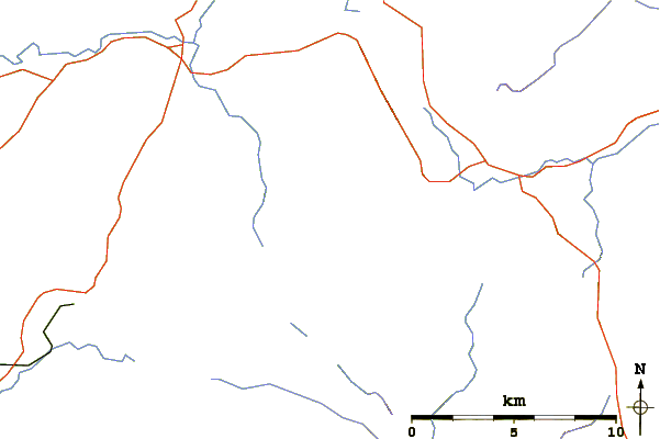 Roads and rivers around Hopegill Head