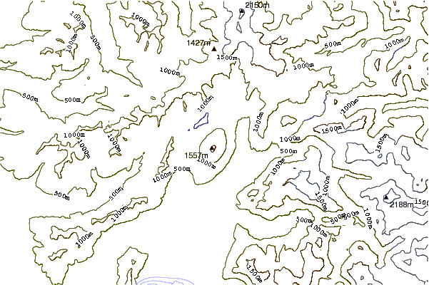 Mountain peaks around Hornopirén (volcano)