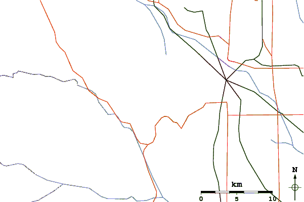 Roads and rivers around Horsetooth Mountain