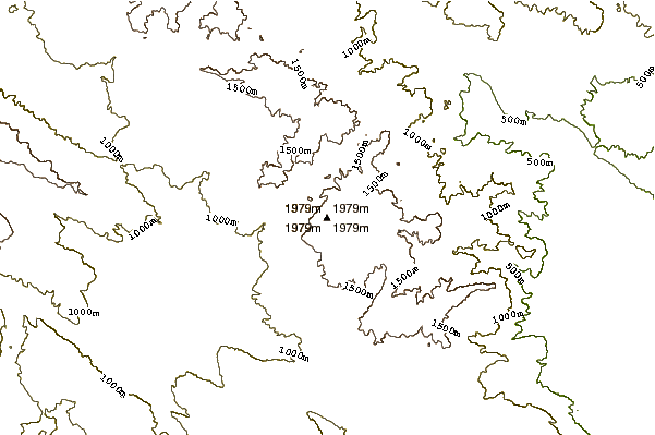 Mountain peaks around Hot Springs Mountain