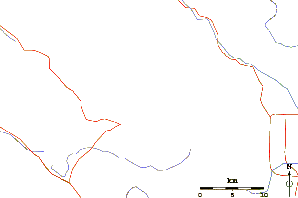 Roads and rivers around Hot Springs Mountain