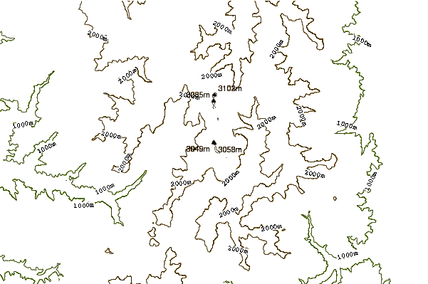 Mountain peaks around Hotakadake