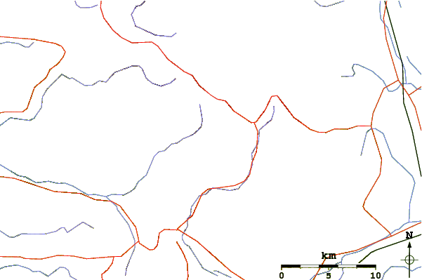 Roads and rivers around Hotakadake