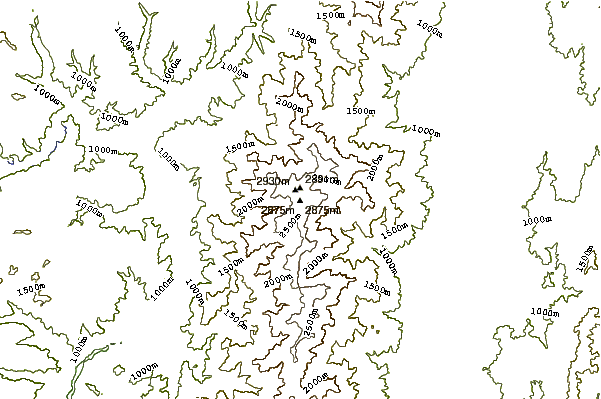 Mountain peaks around Houkendake