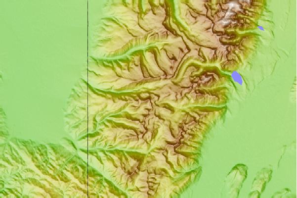 Surf breaks located close to Housetop Mountain