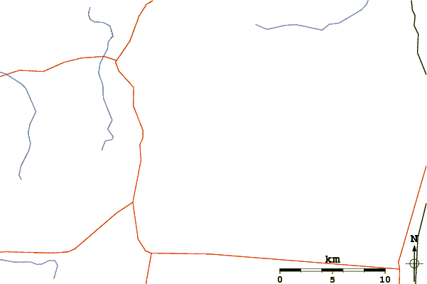 Roads and rivers around Howlock Mountain