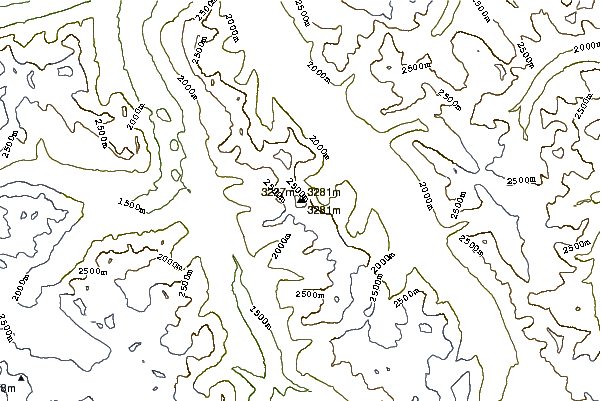 Mountain peaks around Howse Peak