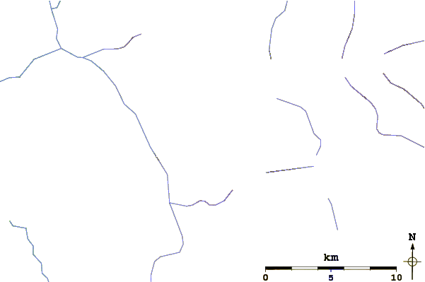 Roads and rivers around Howson Peak (Howson Range)