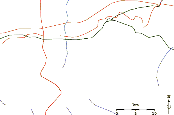 Roads and rivers around Hua Shan