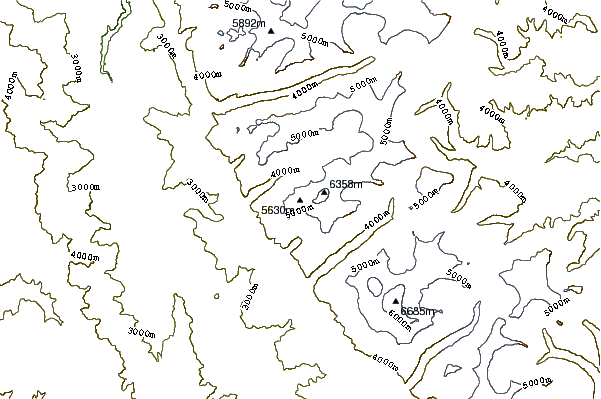 Mountain peaks around Huandoy