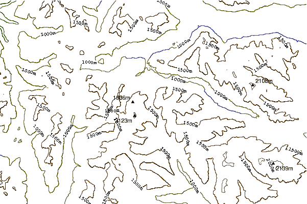 Mountain peaks around Huanquihue Group