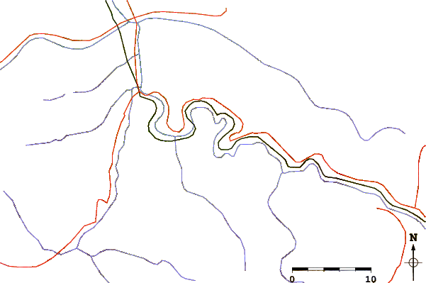 Roads and rivers around Huayna Picchu