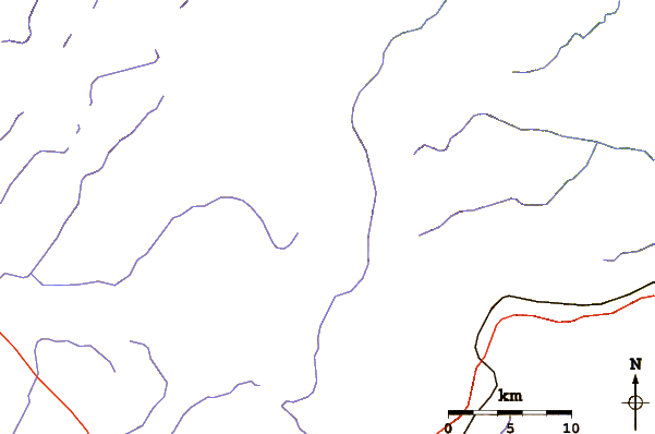 Roads and rivers around Huayna Potosi