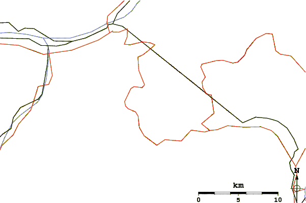 Roads and rivers around Hübschhorn