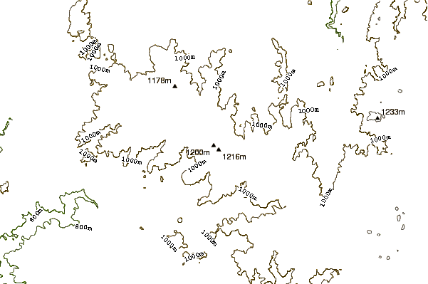 Mountain peaks around Hudsons Peak