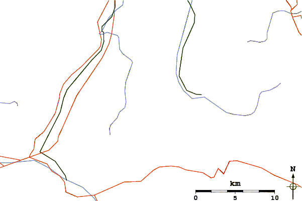 Roads and rivers around Huetstock