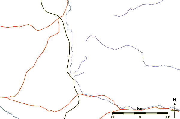 Roads and rivers around Hugh Seat