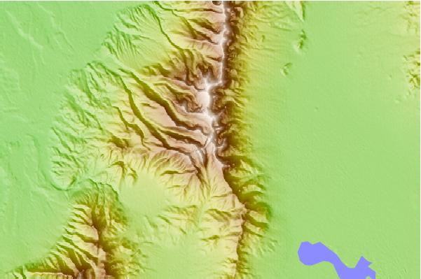 Surf breaks located close to Humboldt Peak (Nevada)