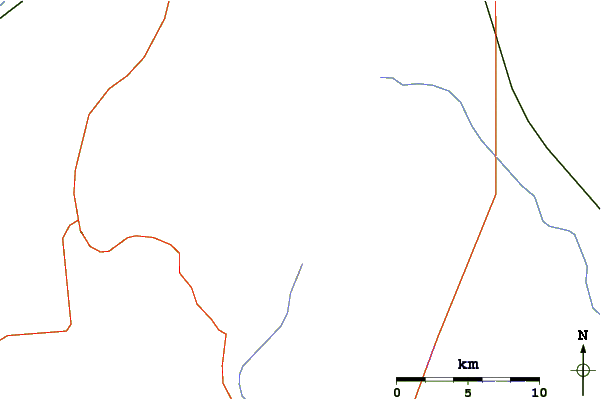 Roads and rivers around Humboldt Peak (Nevada)