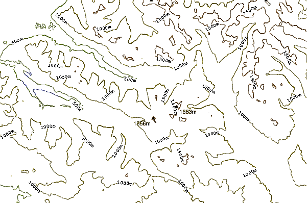 Mountain peaks around Humpback Mountain (Cascades)