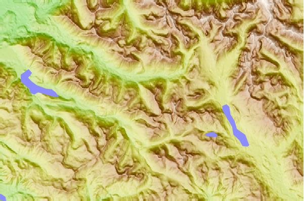 Surf breaks located close to Humpback Mountain (Cascades)