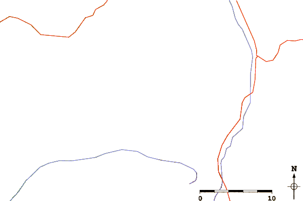 Roads and rivers around Humpy Peak