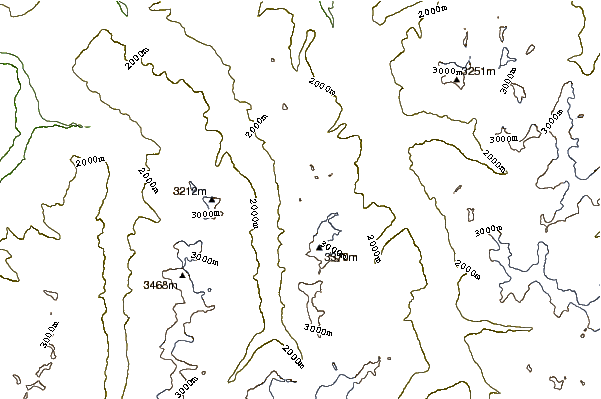 Mountain peaks around Hundstalkogel