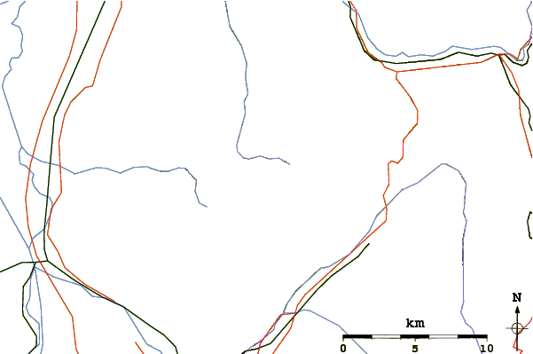 Roads and rivers around Hünersedel