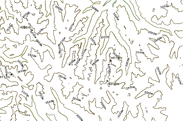 Mountain peaks around Hunter Peak