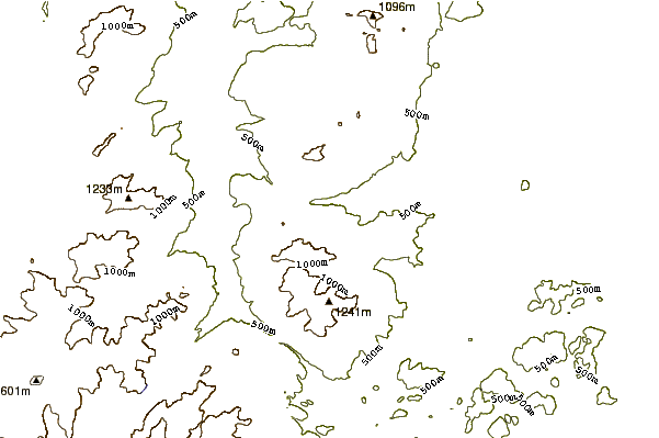 Mountain peaks around Hurricane Mt