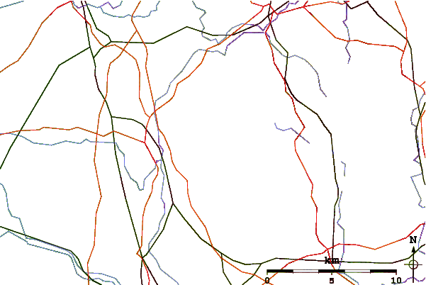 Roads and rivers around Hurst Hill