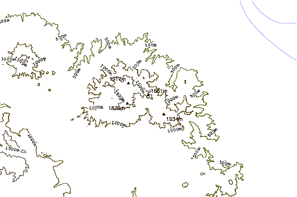 Mountain peaks around Hydrographers Range