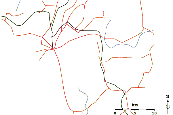 Roads and rivers around Hymettus