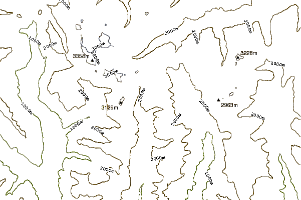 Mountain peaks around I Rodond